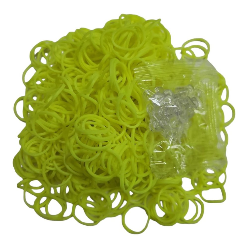 Neon Yellow Rubber solid bands - Picture 2 of 3